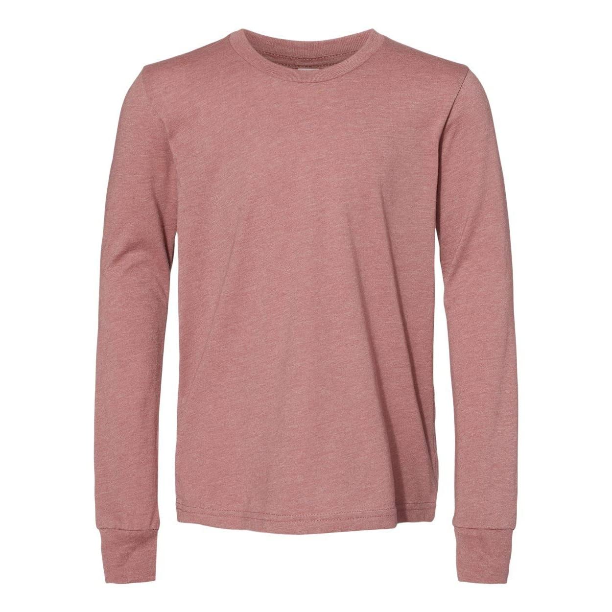 Bella Canvas Jersey Long-Sleeve T-Shirt M Heather Mauve