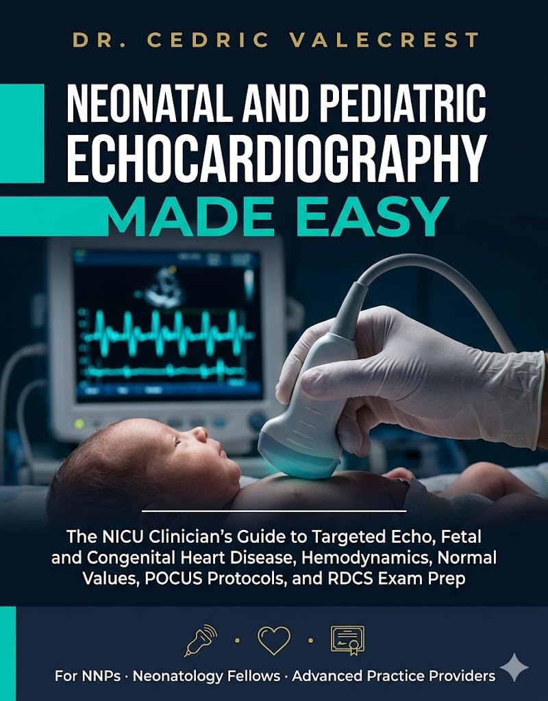 Neonatal and Pediatric Echocardiography Made Easy: The NICU Clinician's Guide to Targeted Echo, Fetal and Congenital Heart Disease, Hemodynamics, Normal Values, POCUS Protocols, and RDCS Exam Prep