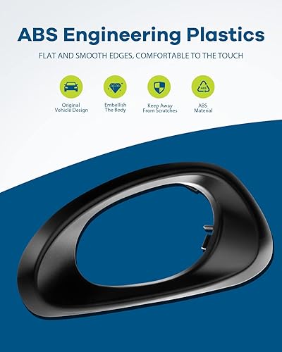 Miniatura 5 de LUJUNTEC Manija interior de puerta con bisel interior, manija de puerta delantera del lado derecho del pasajero, repuesto para Chevrolet 2002-2009