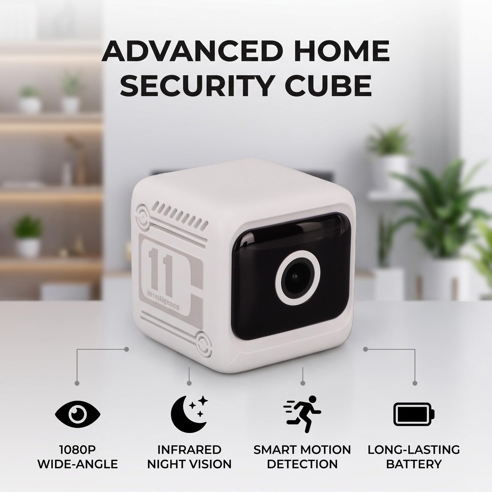 Sxhlseller Caméra de sécurité Intérieure 1080P pour la Surveillance (White)