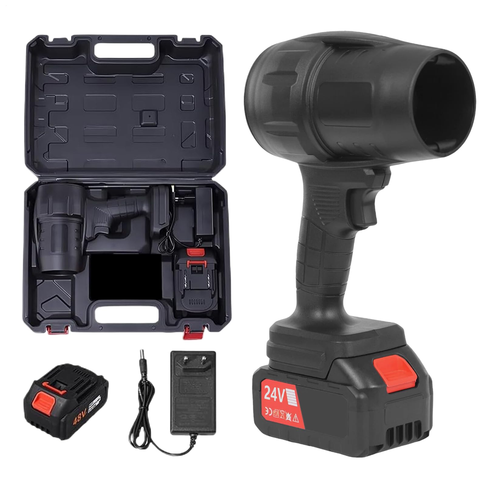 Soffiatore per foglie senza fili Utensile a batteria per soffiare polvere | Soffiatore elettrico per la pulizia di giardino, patio, , marciapiede, cura del prato e neve