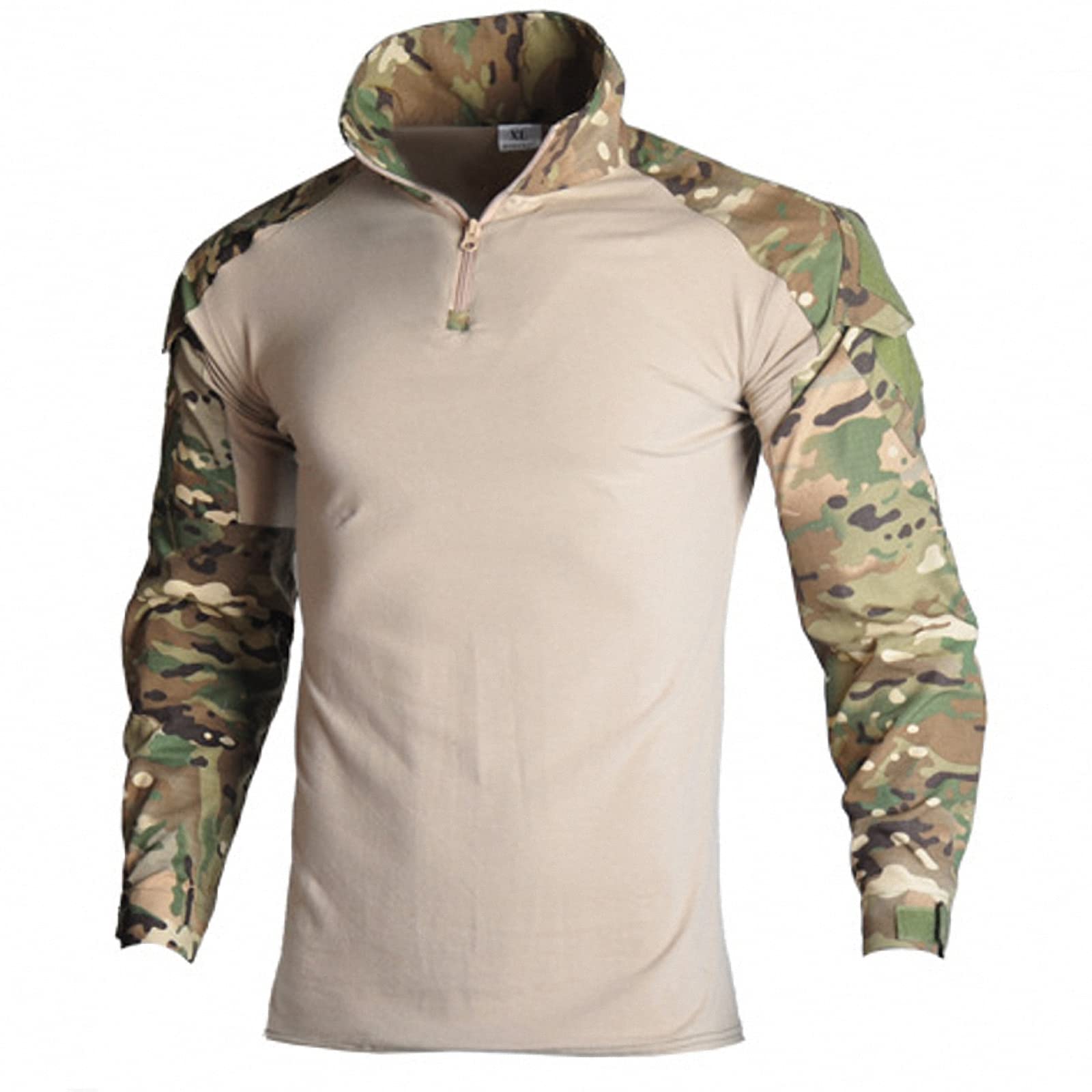 Chemise Tactique CP Grande Taille,Uniforme entraînement Manches Longues Camo,Pantalon Fan Militaire,vêtements Paintball Airsoft,Tenue Chasse au Jeu Combat(sans Ceinture),Style1,8XL