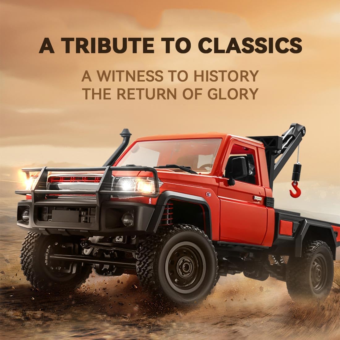 RC Truck 1/12 RC Rock Crawler 4x4 Remote Control Pickup Off Road RTR 2.4GHz All Terrain Proportional Throttle Steering for Adult MN-82T