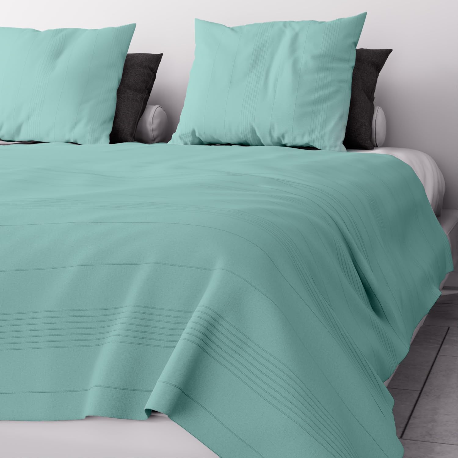 Soleil d'ocre Adele Bed or Sofa Throw 220 x 240 cm Lagoon Blue