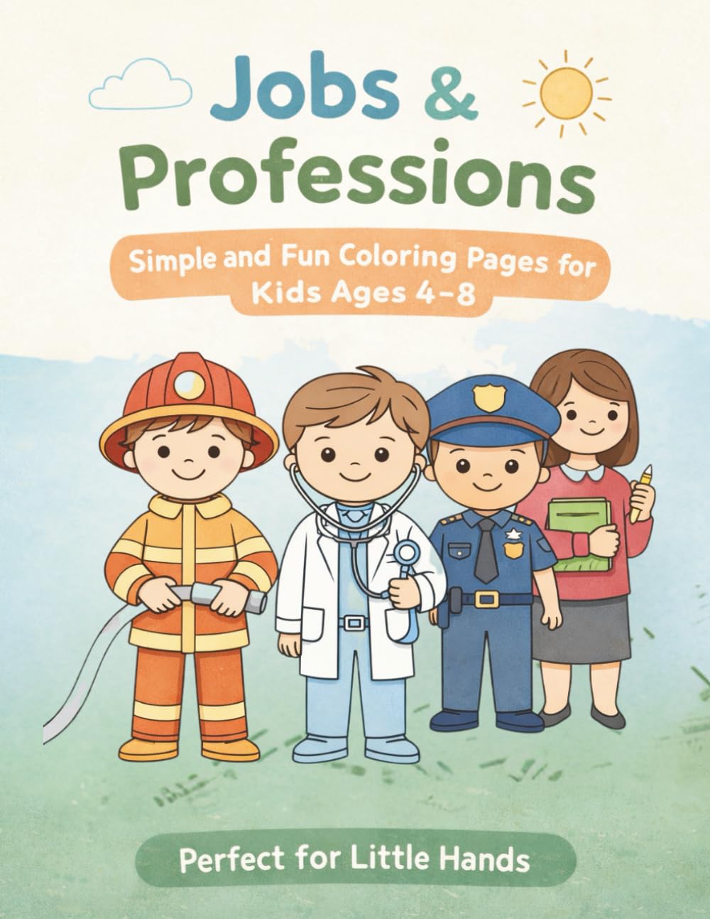 Jobs & Professions: Coloring Book for Kids