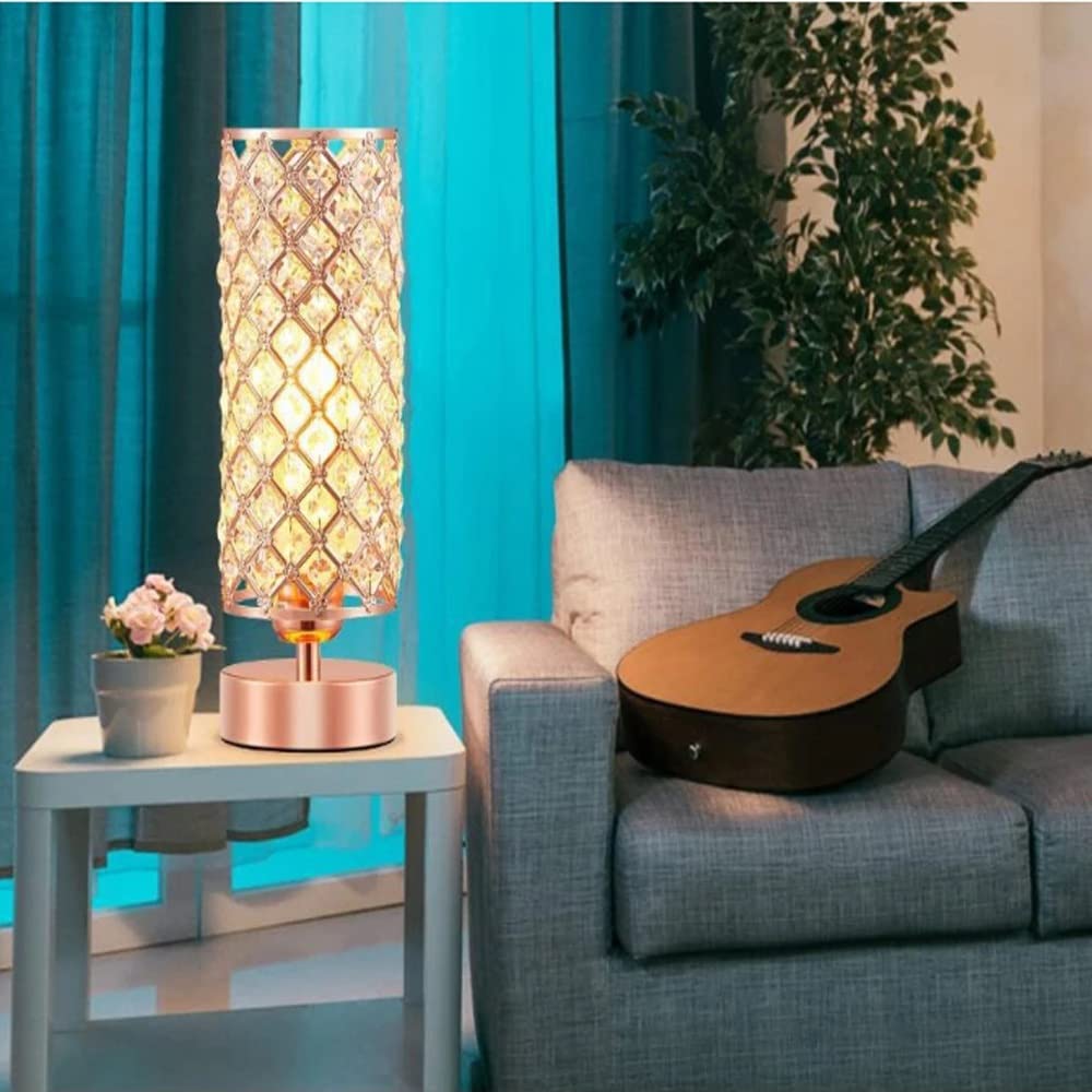 Lampy stołowe. Lampki nocne FXJ Crystal na stolik nocny, lampka nocna USB LED, dekoracja komody, biurko