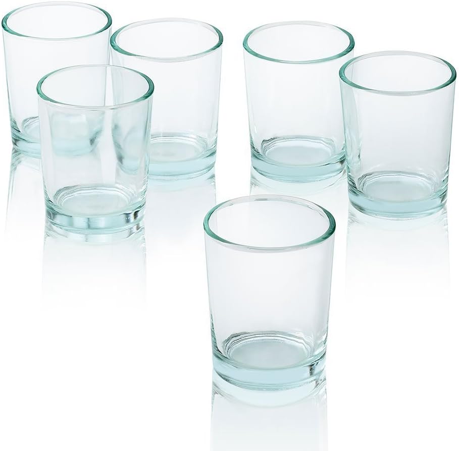 Clear Glass Round Votive Candle Holders Set of 12 Home