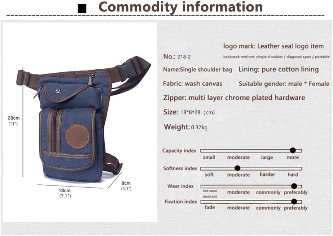 Canvas Waist Pack Drop Leg Bag for Men Women,Military Tactical Fanny Pack Thigh Pack Pouch for Hiking Climbing Cycling.