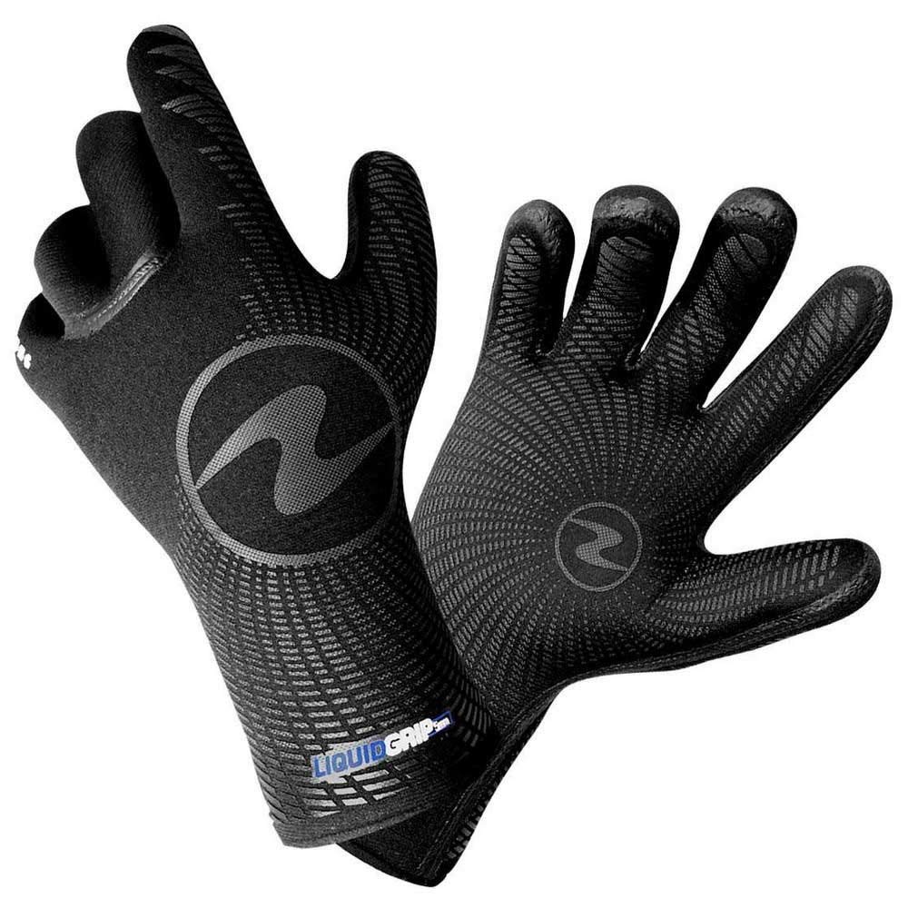 Aqualung Liquid Grip 5 mm Neoprenhandschuh Tauchhandschuh, Schwarz, Gr.- Large