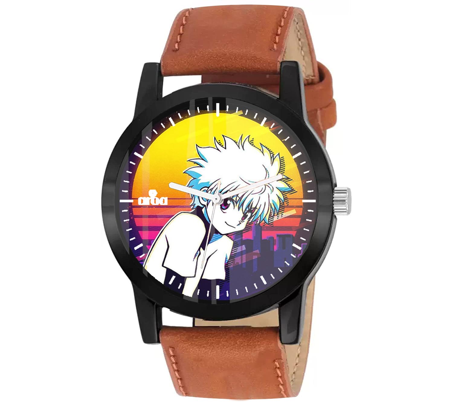AROA Watch for Men with Killua Hunter X Hunter Model :1273 in Steel Metal Type Brown Strap Analog Watch Orange Dial for Men Stylish Watch for Boys (B0CRVMBBVB) Amazon Price History, Amazon Price Tracker