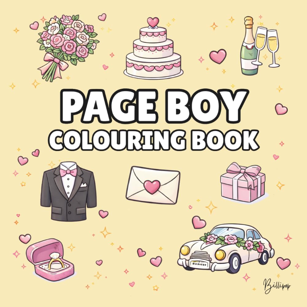 Page Boy Colouring Book: Bold and Easy Wedding Colouring Pages for Children - Cover Colour: Pale Yellow: A Fun, Bold and Easy Wedding Activity Book ... Gift (Wedding Colouring Books – Bold & Easy)