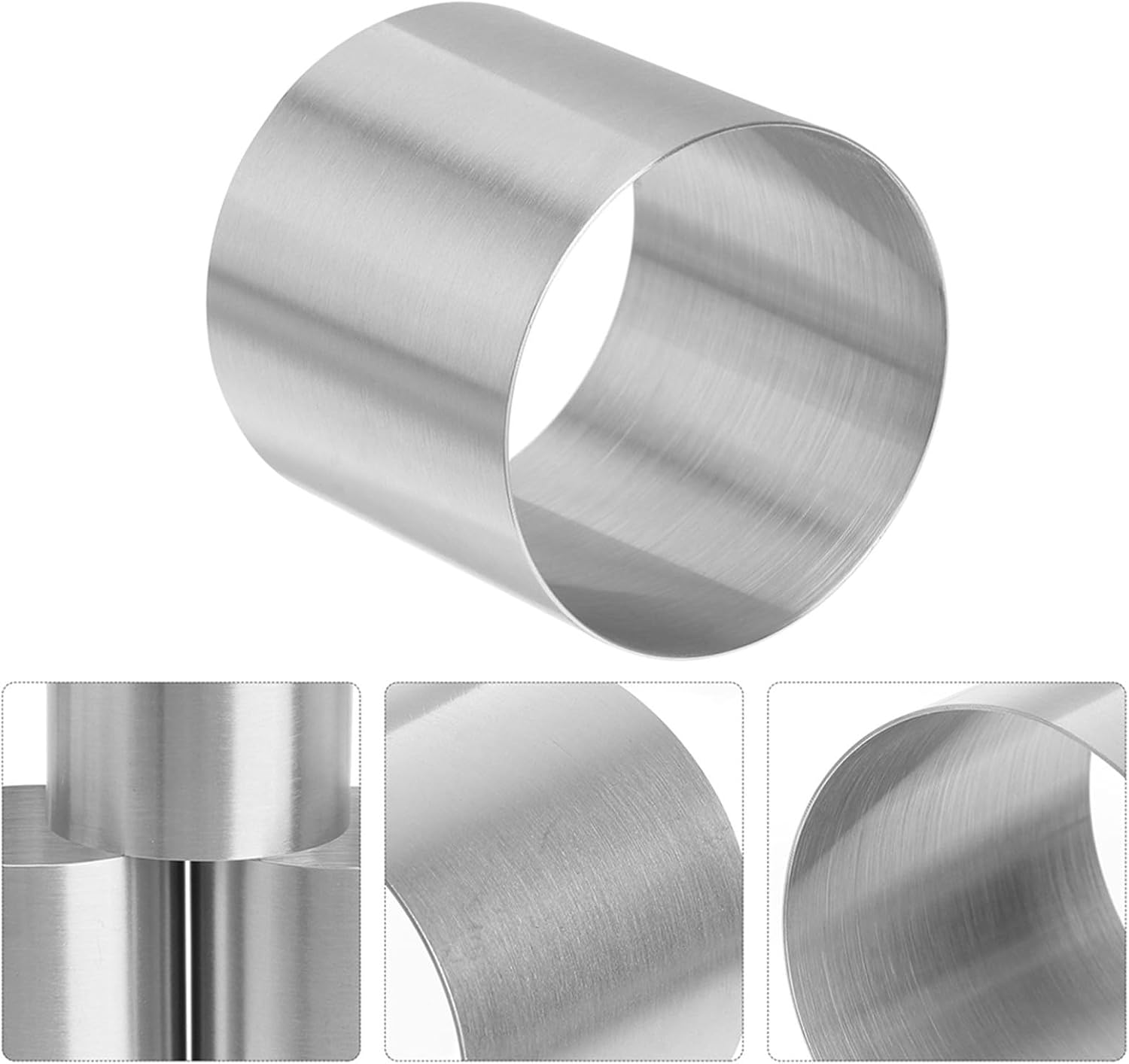 MAGICLULU 12 Pcs Stainless Steel Cake Ring Molds Small round Mousse Baking Moulds 5x5x5cm Creative Dessert Baking Tools for Home and Professional Use