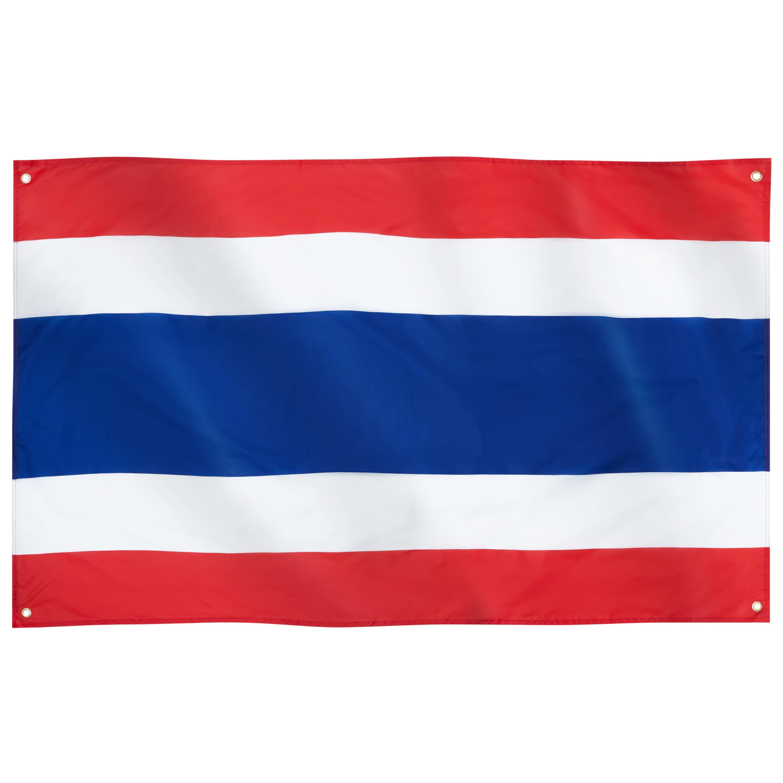 Runesol Thailand Tricolor National Flag, 91x152cm, 3ft x 5ft, 4 Grommets, Eyelet in Every Corner, Ideal for Celebrations on National Day and Coronation Day, Thong Trairong, Premium Quality