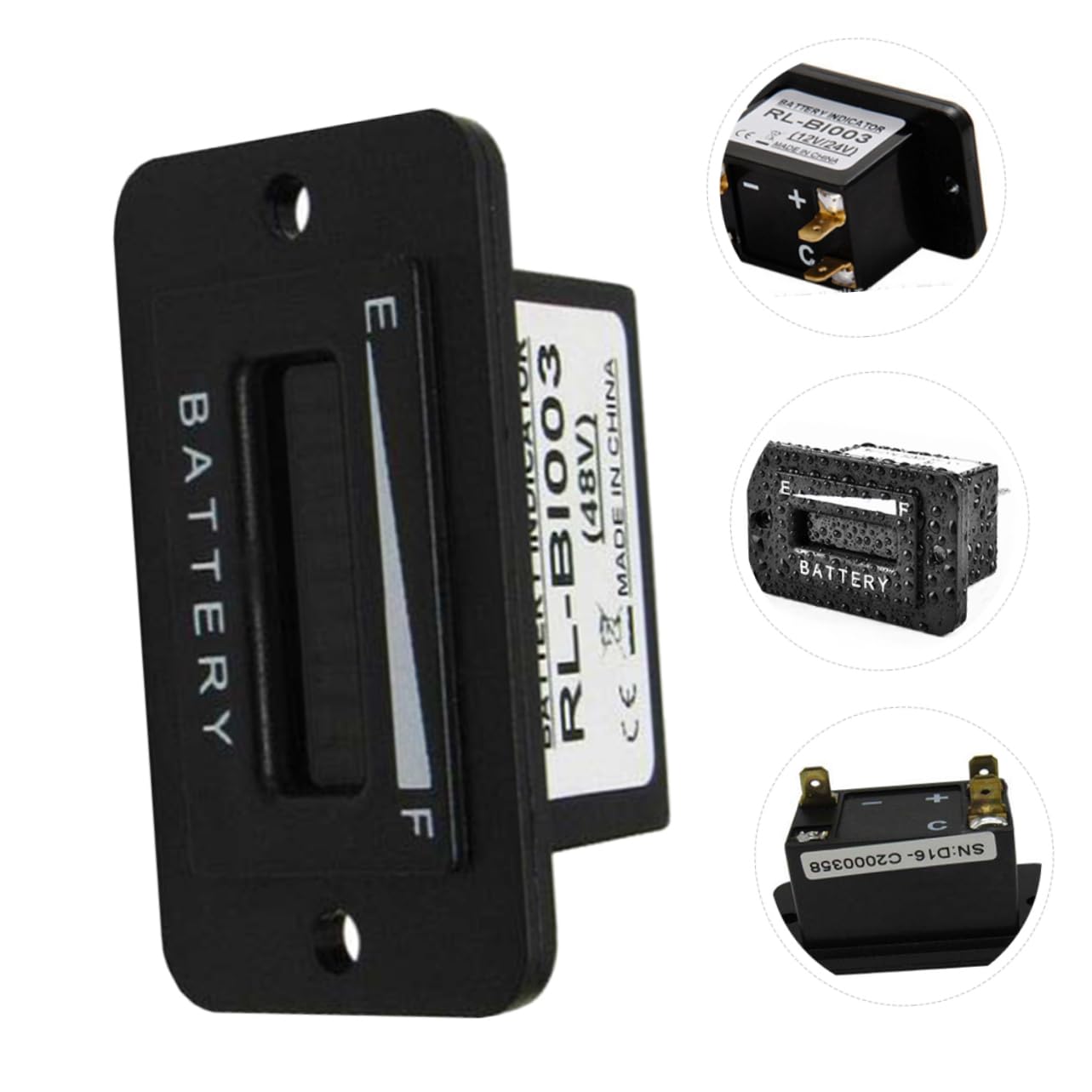 Outanaya 1Pc LED Voltage Indicator Battery Capacity Tester for Golf Cart Durable and Materials LED Display for Accurate Battery Level Monitoring
