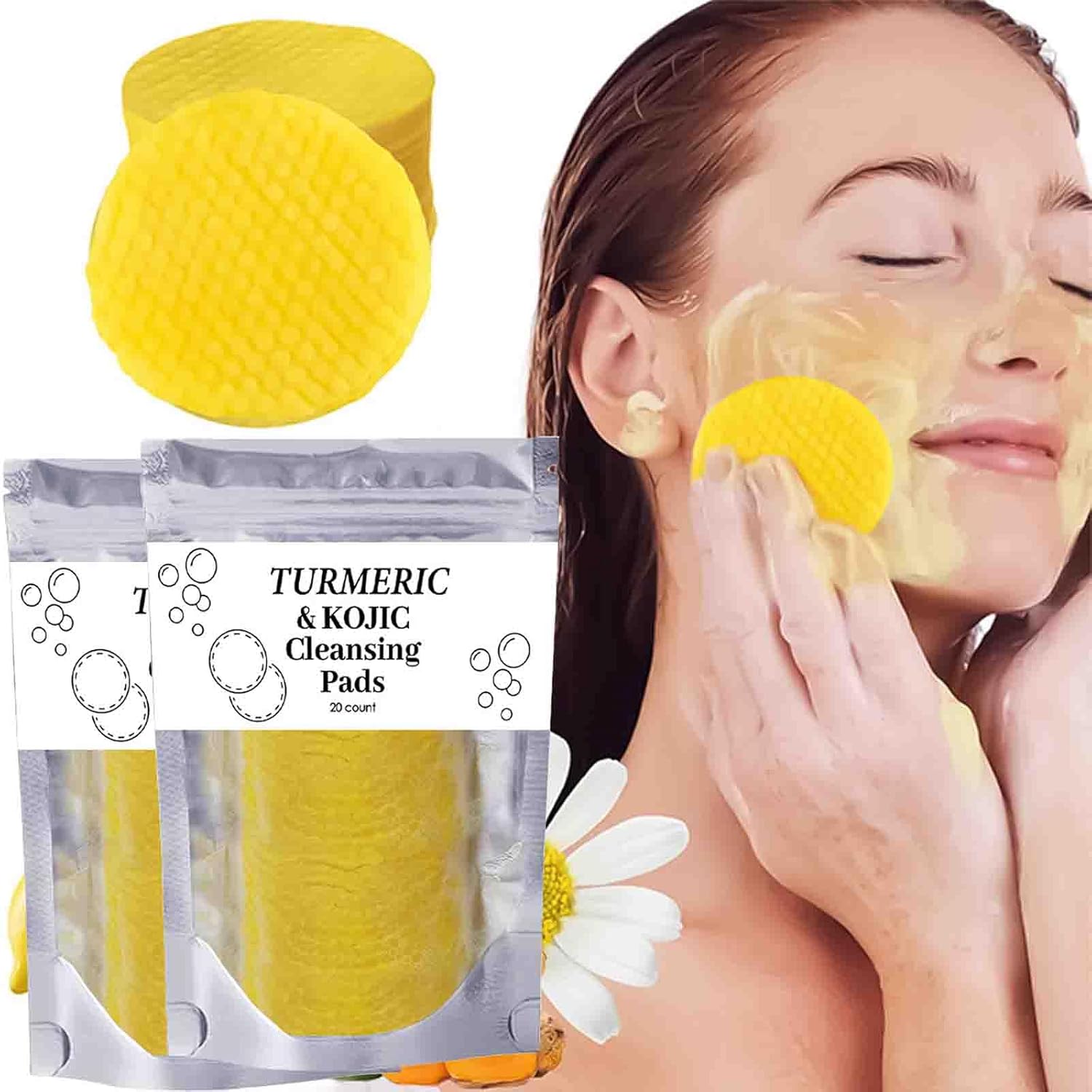 Turmeric Wash And Care 3 Piece Set, Turmeric Trio Facial Wash, Cleansing Mousse, & Soap, Jabon de Curcuma, Deep Cleansing Exfoliating Moisturizing Skin Care Set for Face & Body (3Sets, 3)