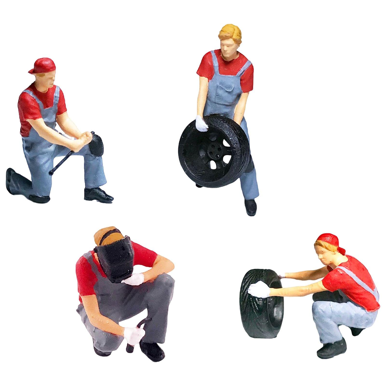 Resin 1/64 Tiny People Car Model Figurines Role Play Figures Decor Red B|Toys & Hobbies | Model Railroads & Trains | HO Scale |Optional:-image-40