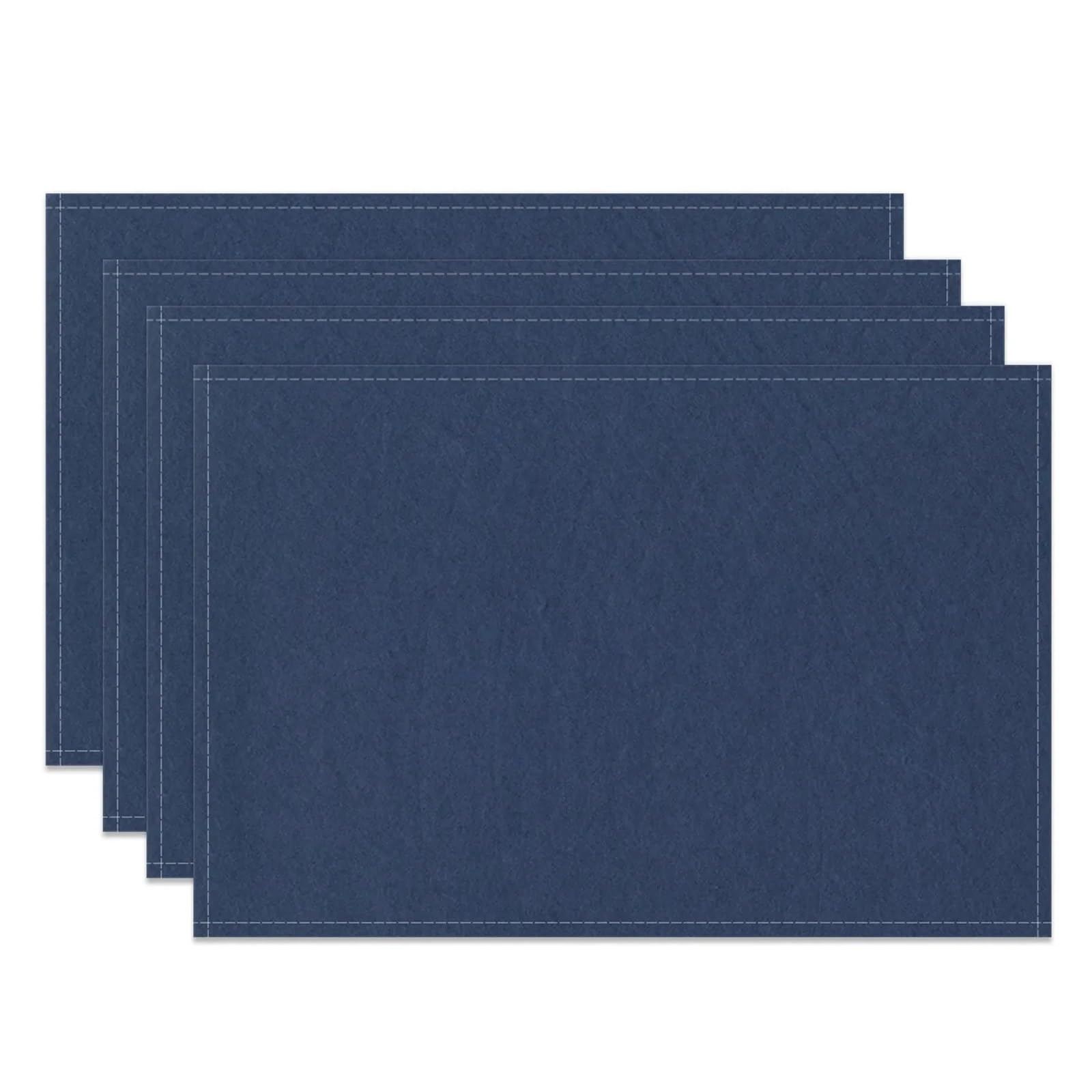 Set de table lin minimaliste uni 32x42 cm 6 pièces imperméable