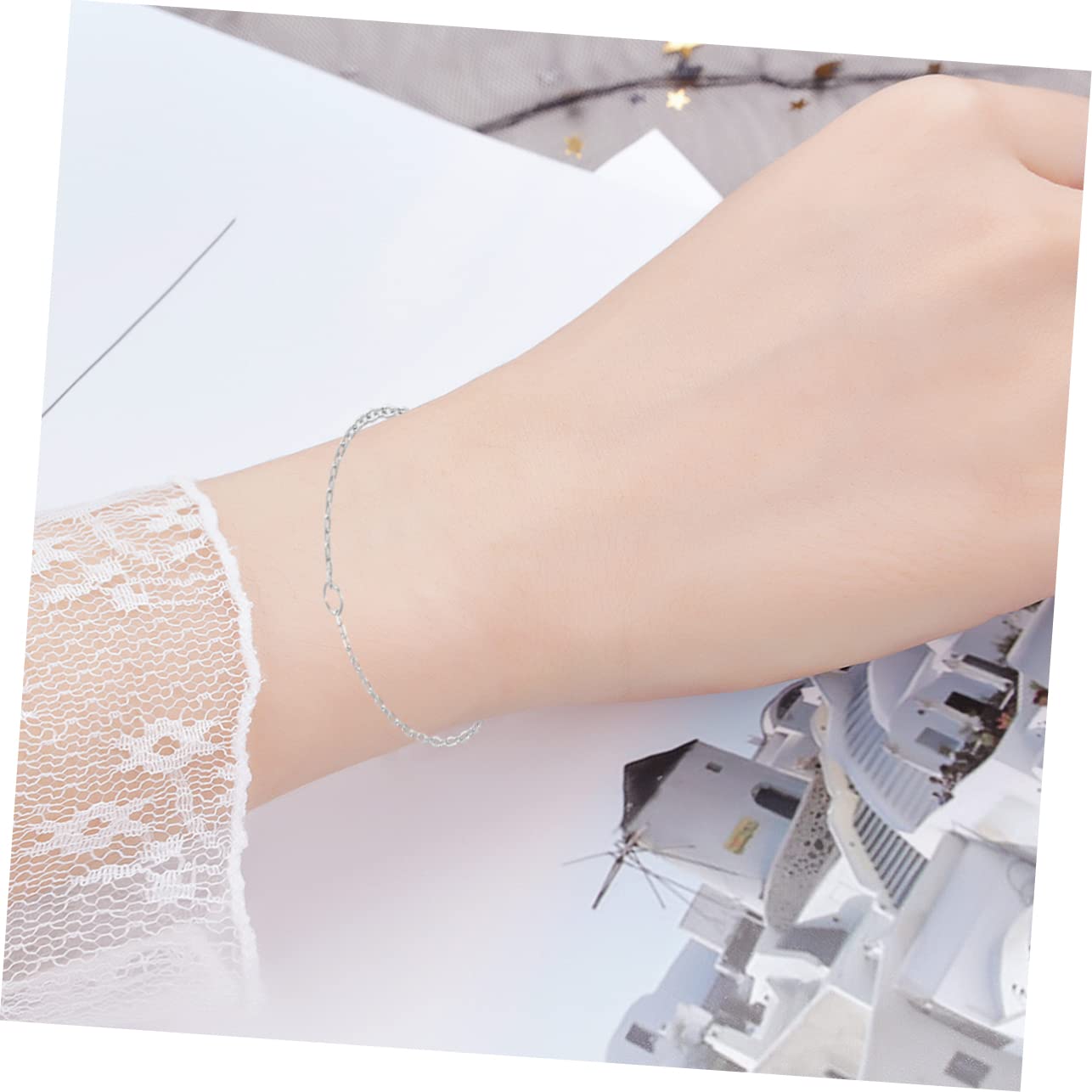 ABOOFAN 9 Stk Armband Halskette Extender Schwanzkette glänzende Halskette Armbandverlängerungen silbernes Bettelarmband Armband für Charms Schmuck Fußkettchen Kette Kettenglied 18k