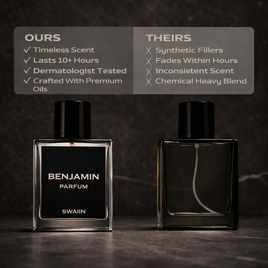 Benjamin Parfum – Long Lasting Eau de Parfum for Men – Fresh Spicy Citrus Fragrance – 22% Oil Concentration – 50ml