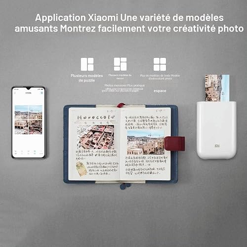 Dewanxin for Xiaomi Pocket Print Paste Paper, 50 sheets 5 x 7.6 cm ZINK Print Paste Paper for Xiaomi Pocket Portable Instant Photo Printer - 6
