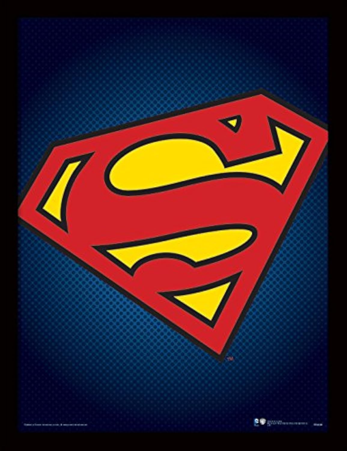 Decorazione Parete Supereroi Cornice PVC - Stampa Ufficiale 30x40cm Con Cornice PVC, ABYSTYLE Quadro Superman Dc Comics