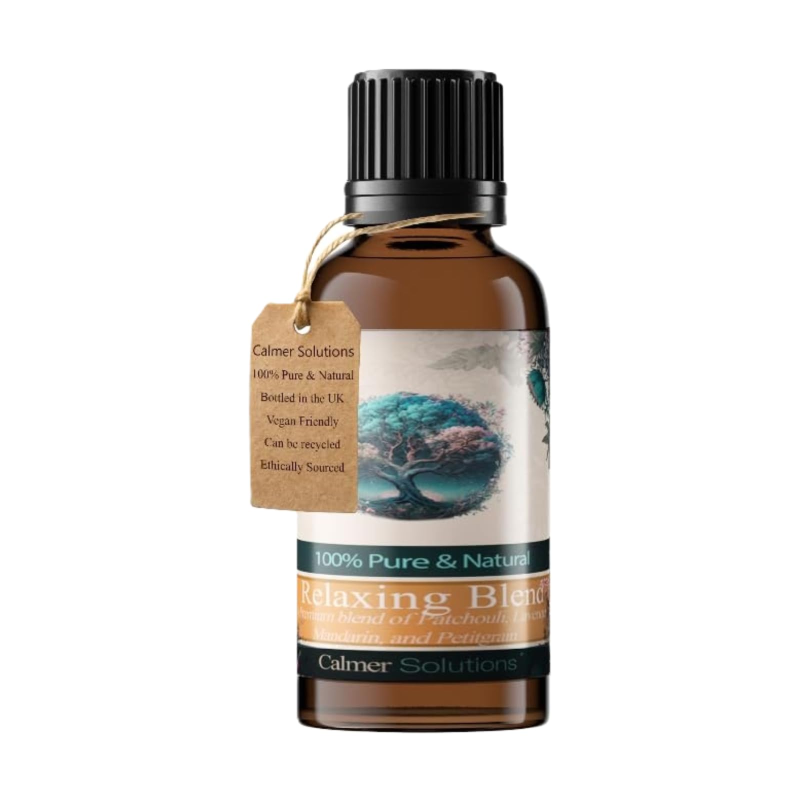 Calmer Solutions Clear Relaxing Essential Oil Blend 30Ml– Lavender & Mandarin Aromatherapy Oil For Diffusers | Relaxing Blend