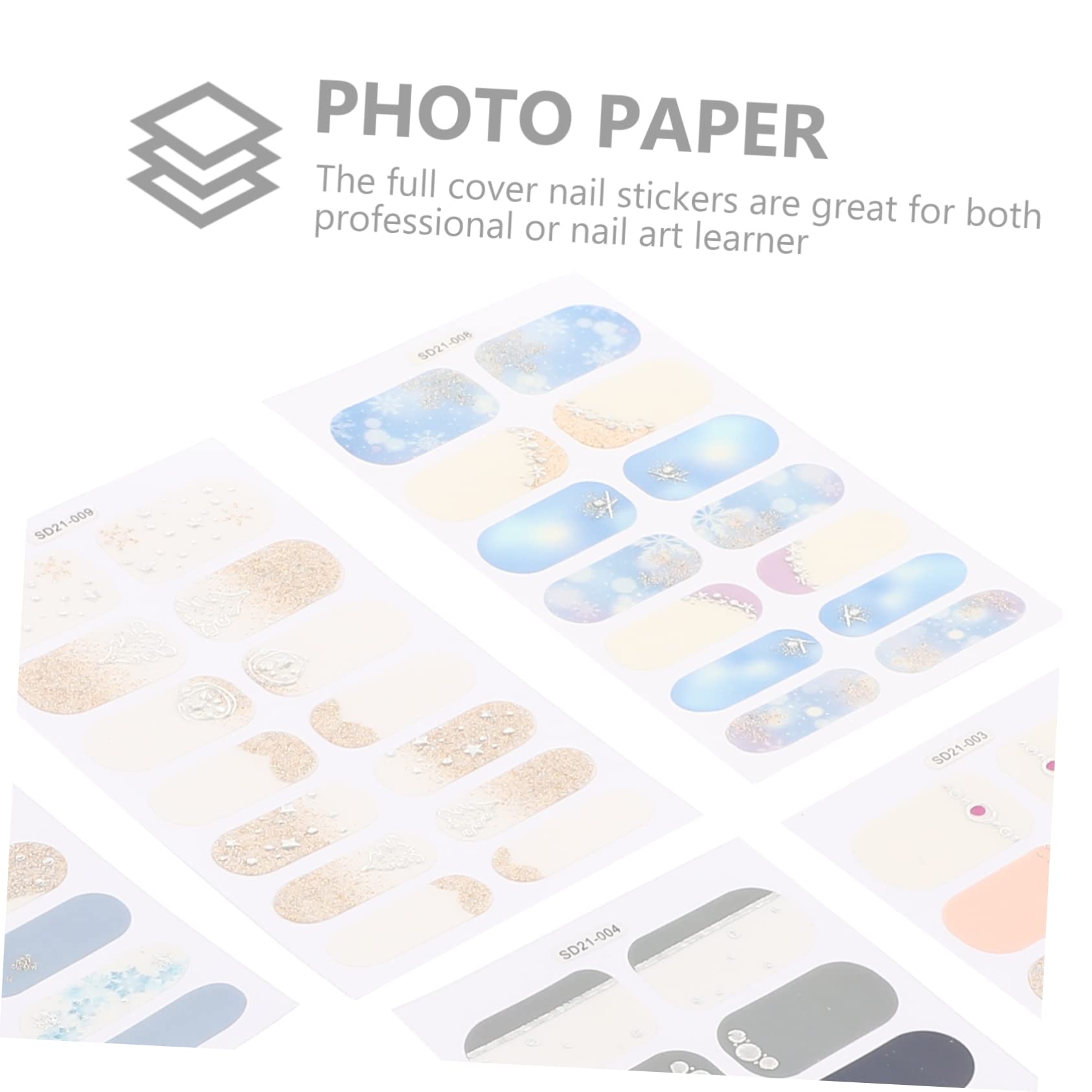 PACKOVE 5 Set Sticker Unghie Adesivi Per Nail Art Con Design Delicati Per Decorazioni Unghie Te Adesivi Autoadesivi Per Adatti Tipi 6 Fogli*5