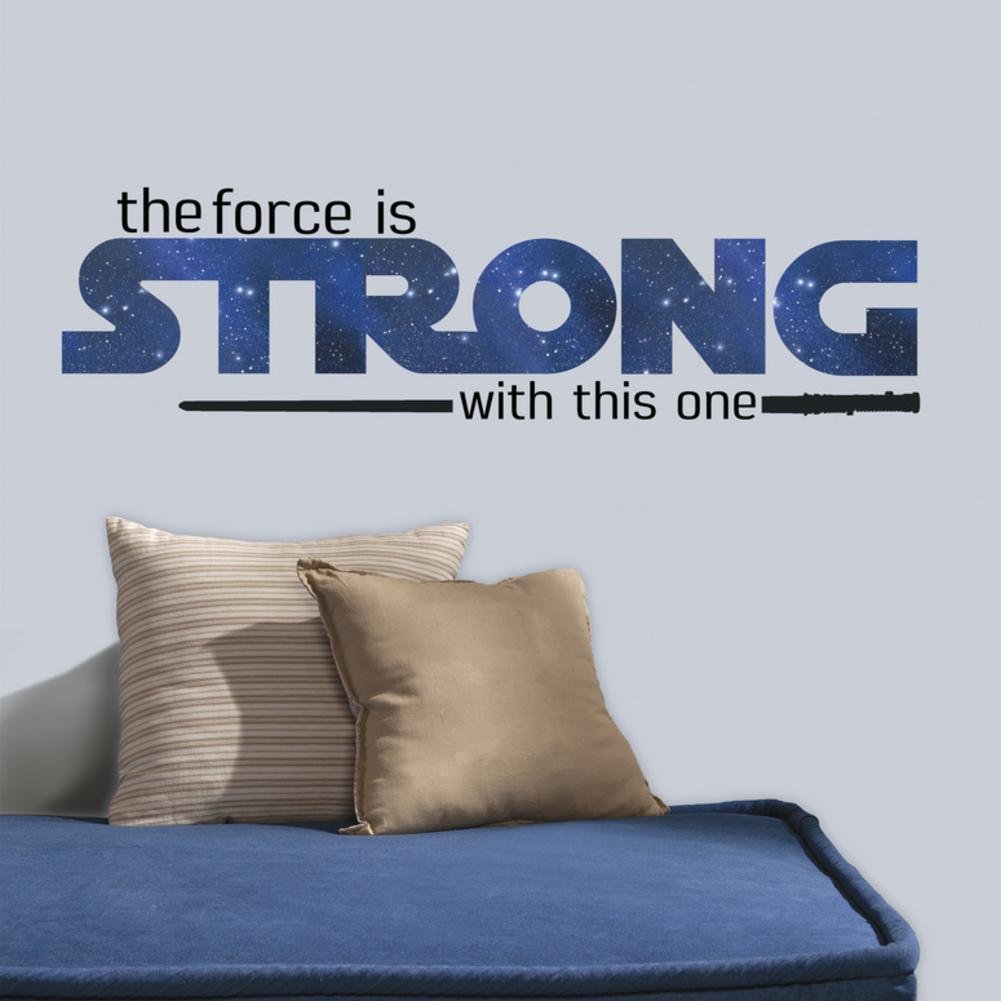 Roommates Star Wars Classic The Force Is Strong Quote Wall Decal, Multi-Colour, RMK3077SCS