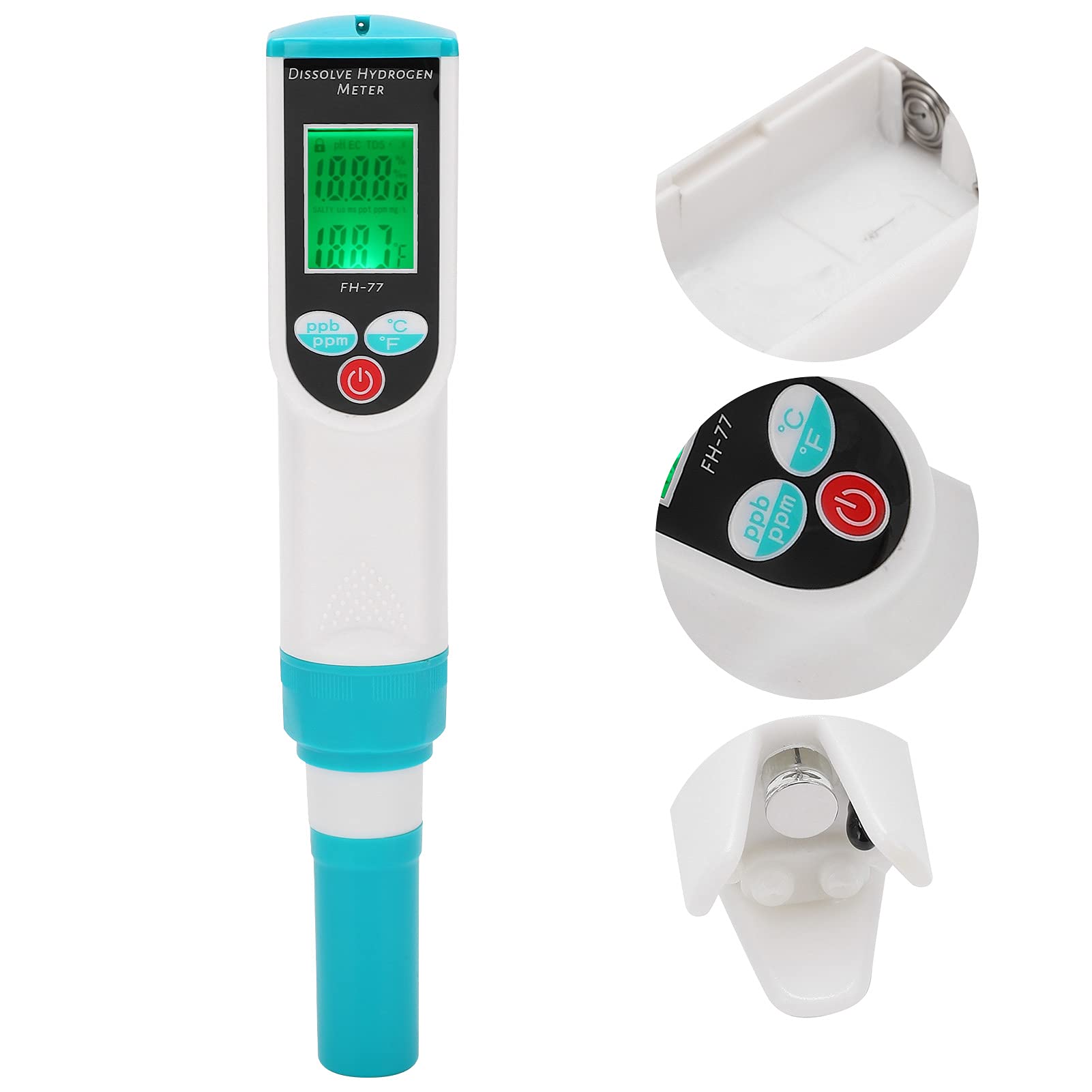 FH-77 Tester Wodoru ABS Przenośny Miernik Wodoru do Basenów Akwariowych w Laboratorium Akwakultury