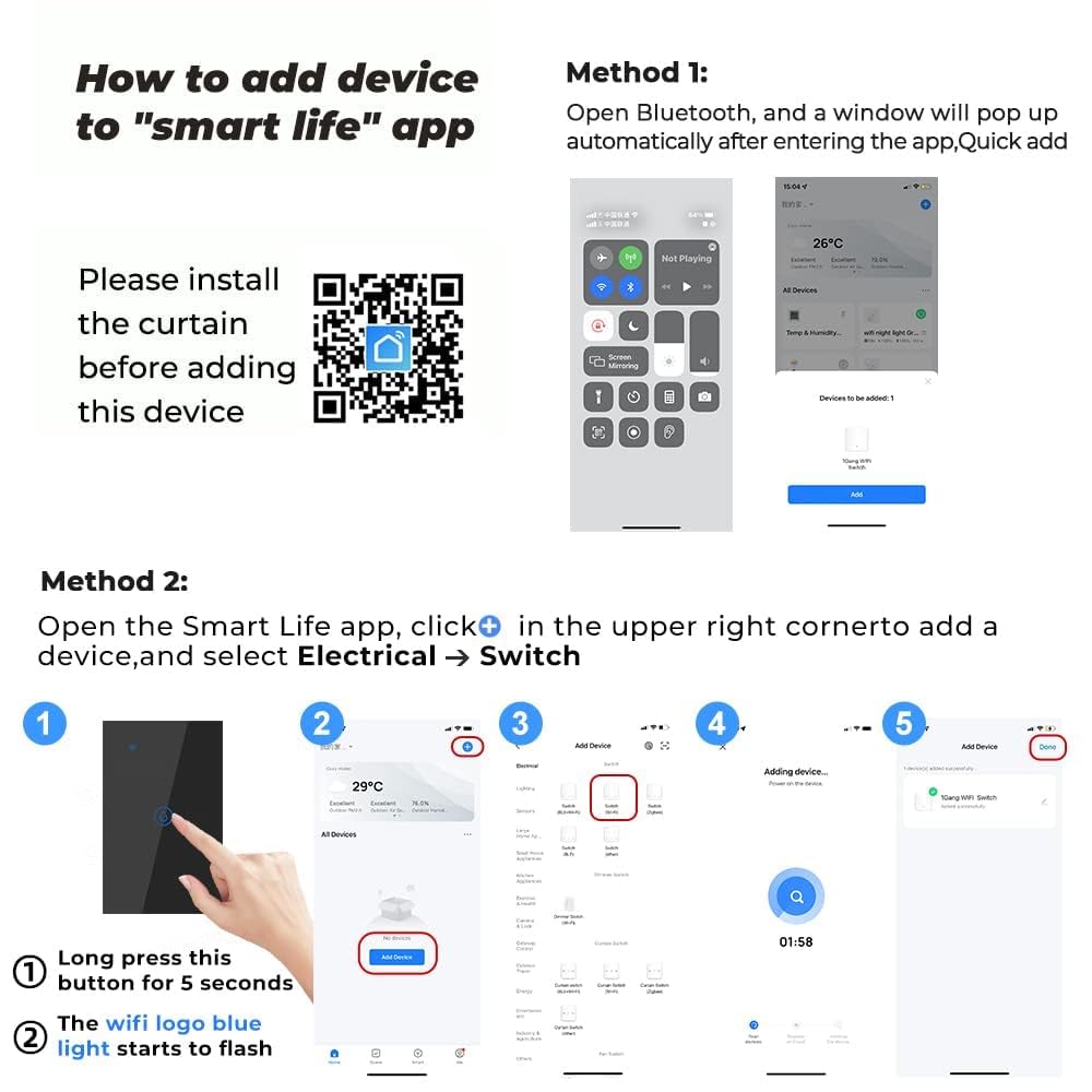 40 Amp Smart Water Heater Switch,8000W, 100/240V, Wi-Fi Compatible with Alexa and Google Home, White