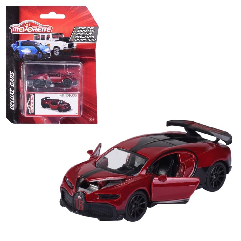 Majorette Deluxe Arabalar 213D Bugatti Chiron Pur Sport Vişne