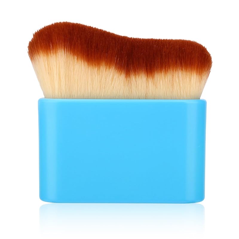 Pincel Kabuki corporal NQEUEPN azul para maquiagem, base e loções