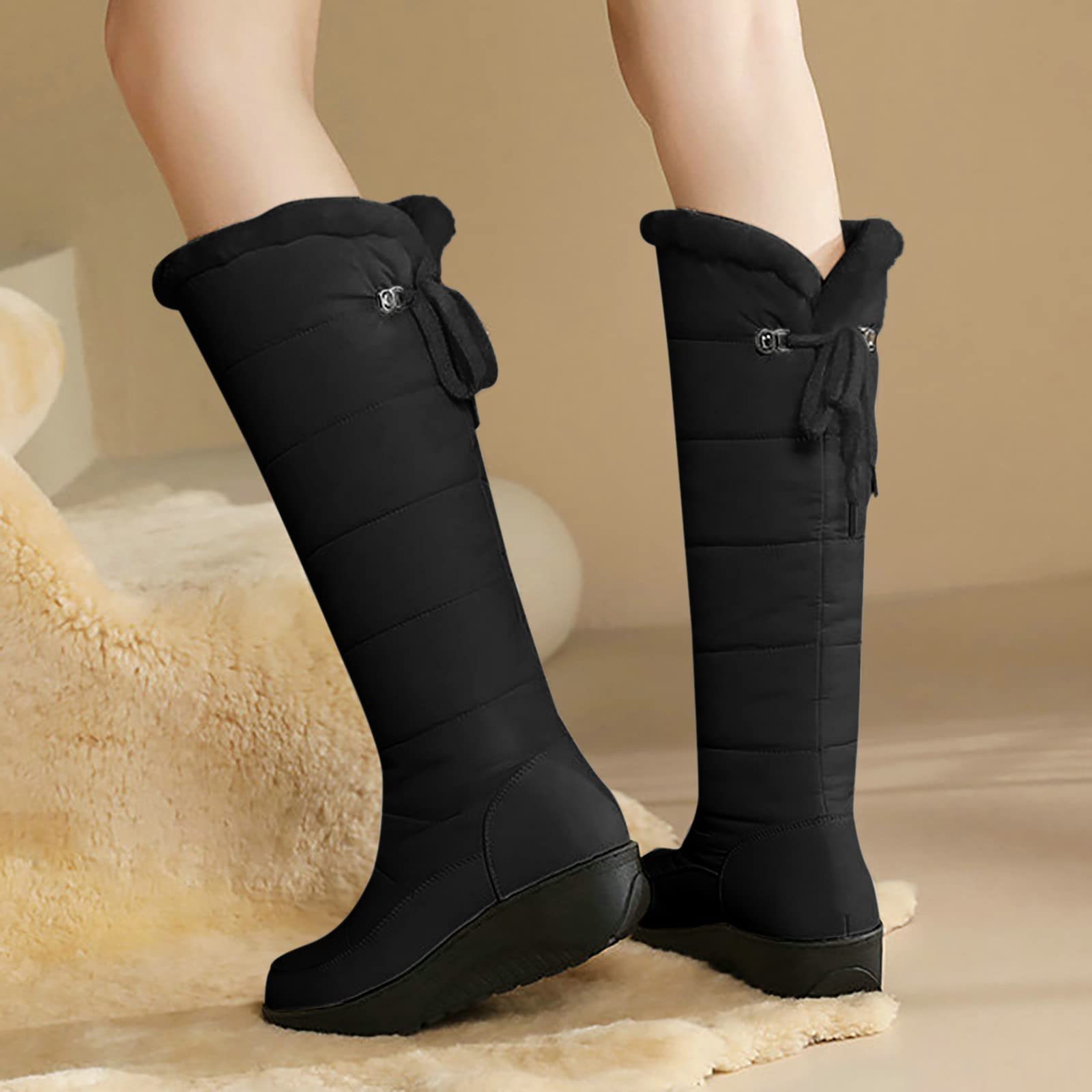 Stivali Pioggia Donna Fashion Lunghi con Cerniera Laterale E Lacci con Motivo Stampato Giardino Impermeabili Stivali Wellington per Donna Stivaletti Motivo Stampato a Fashion Scarpe da