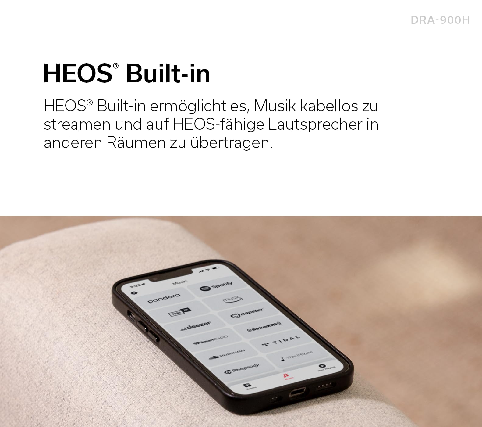 Denon DRA-900H 2.2-Kanal 145W 8K-AV-Verstärker mit HEOS Built-in - Silber