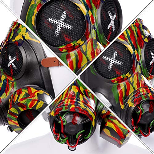 NUOBESTY Halloween Punk Gas Mask Punk Halloween Costume Cosplay Props Scary Steampunk Dress up Masquerade Mask Headwear Party Favor steampunk buy now online