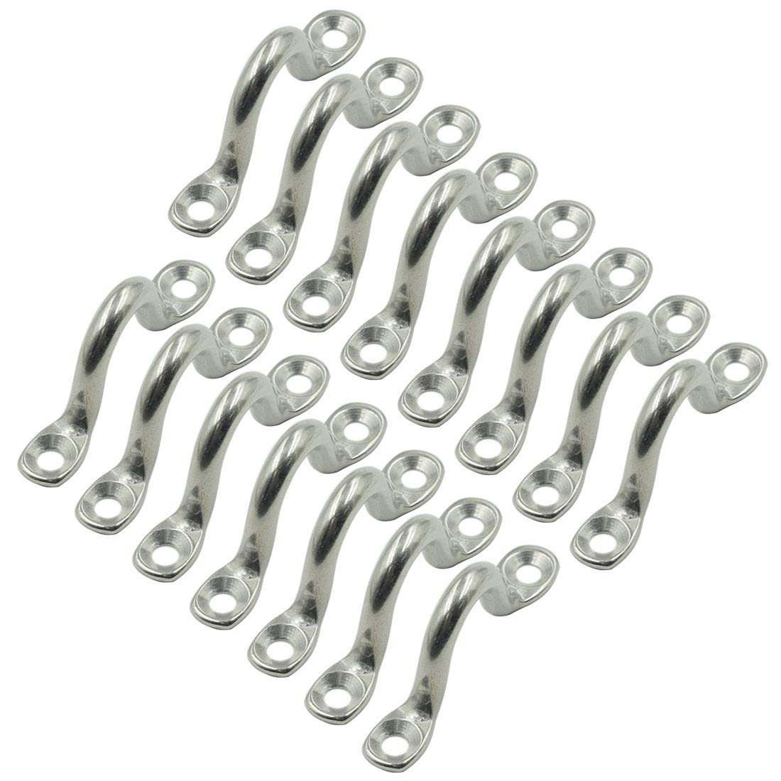 Hxchen 15Pcs M6 316 Stainless Steel Bimini Boat Top PAD Eye, Eye Straps, Tie Down, Kayak Deck Loops, Tie Down Anchor Point, footman's Loop for Kayak