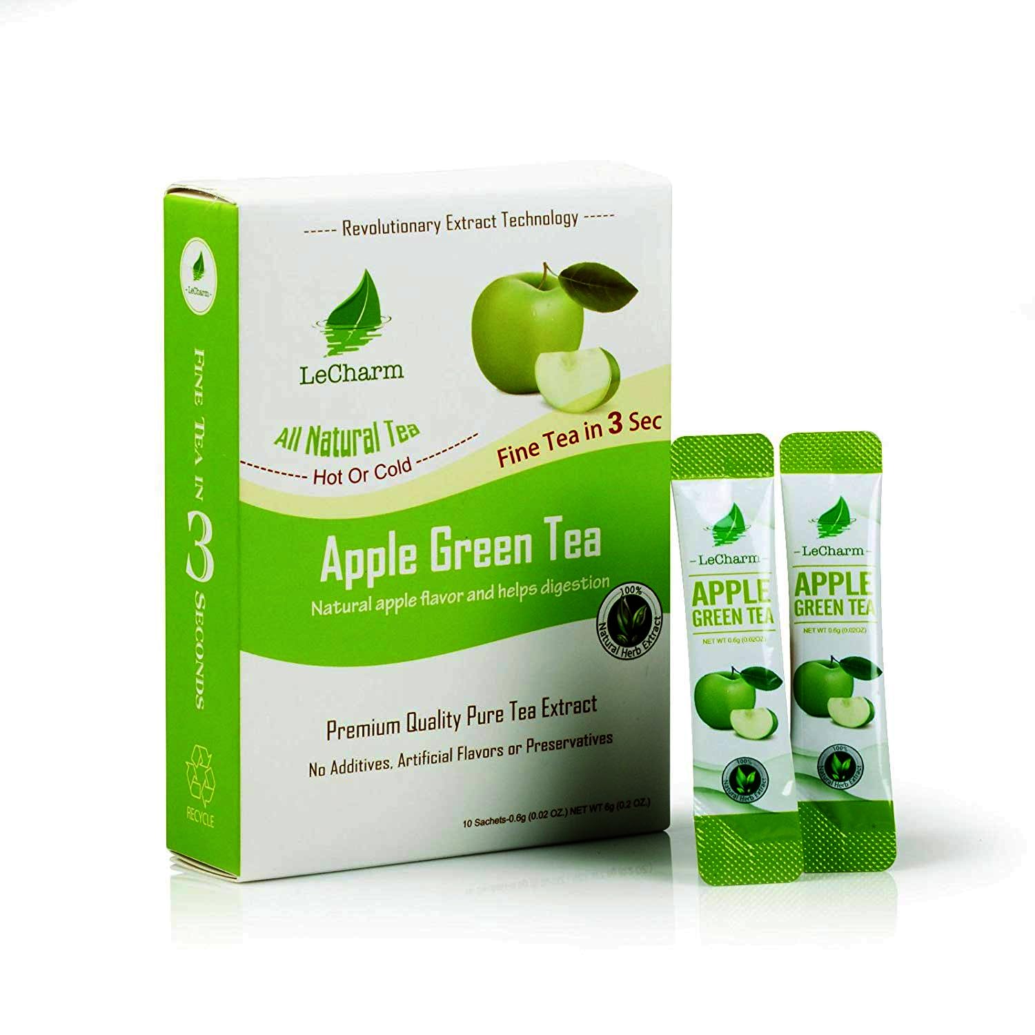 Amazon.com : Apple Green Instant Tea on the Go LeCharm 100