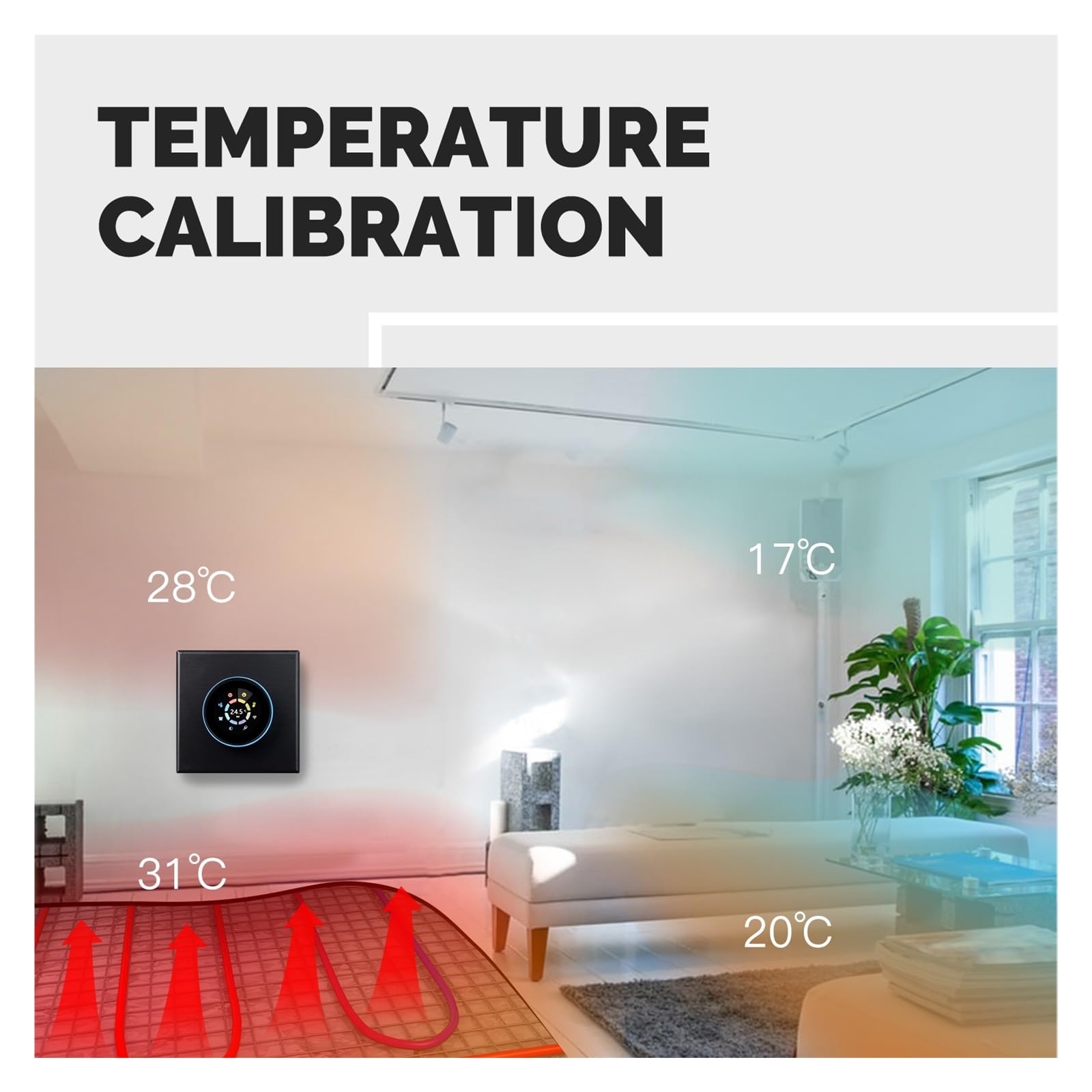 Termostato Digital, Controlador de Temperatura del termostato la Perilla calefacción hogar intelinte for eléctrica Caldera Gas Agua(Water Heat)