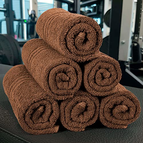 Erina Cotton Gym Towel (20 X 40 Inch, 6 Pack) - Small Bath Towels 500 Gsm Cotton Gym Towels For Yoga, Pool, Hair, Spa, And Work Out, Highly Absorbent Quick Dry, Lightweight, 100% Cotton Towel Set #TOP4