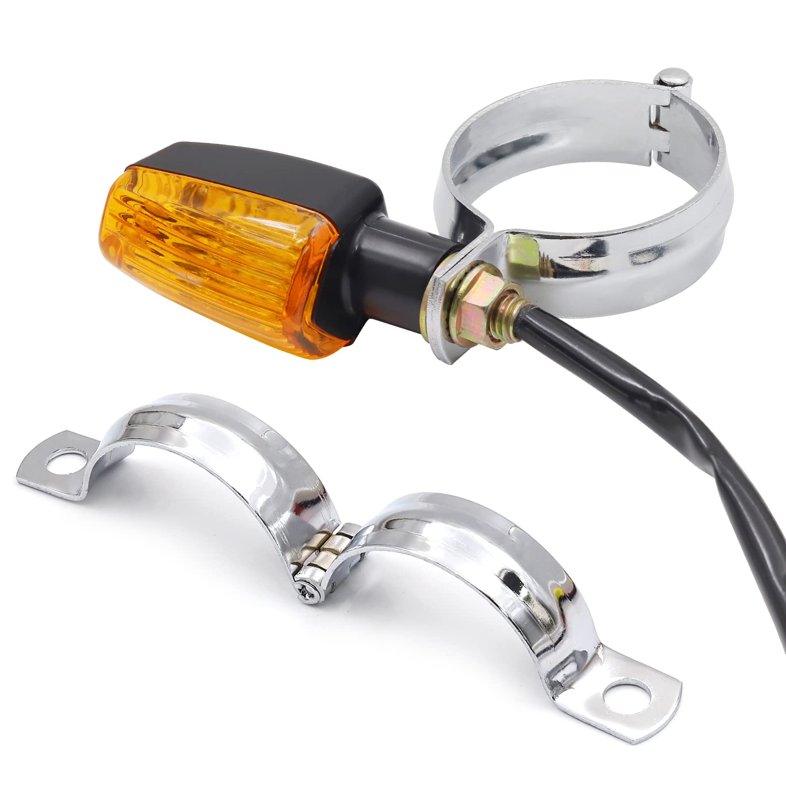 Amazon.co.jp: X-STYLE バイク クロームウインカー ブラケット