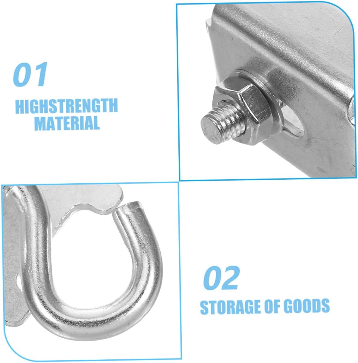 6pcs Heavy Duty Beam Hanger Clamps for Industrial Pipe and Wire Shelving, Metal Rack Accessories with Corner Brackets for Warehouse Storage and Garage Use