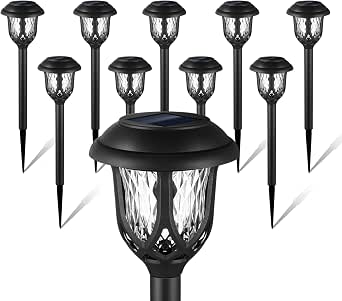 EXCMARK 10-Pack Solar Pathway Lights, Cool White