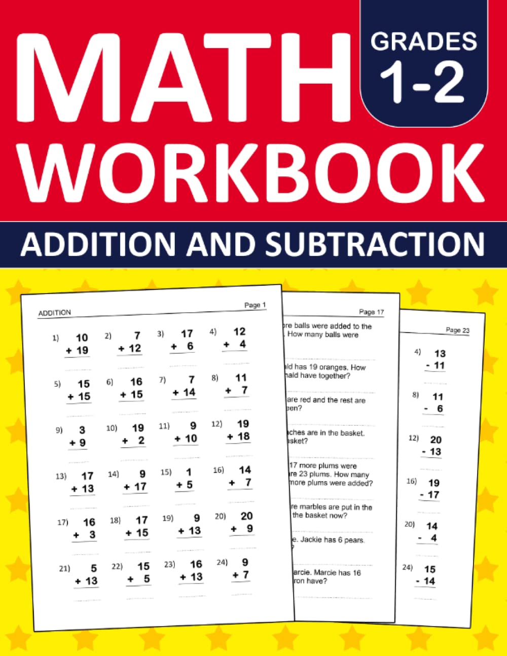 Math Workbook Grade 1 - 2 Addition And Subtraction Exercises: 1st Grade and 2nd Grade Math Practice Workbook With 860 Exercises,Single Digit,Double ... Worksheets For Grade 1 & 2 (Ages 7-9)