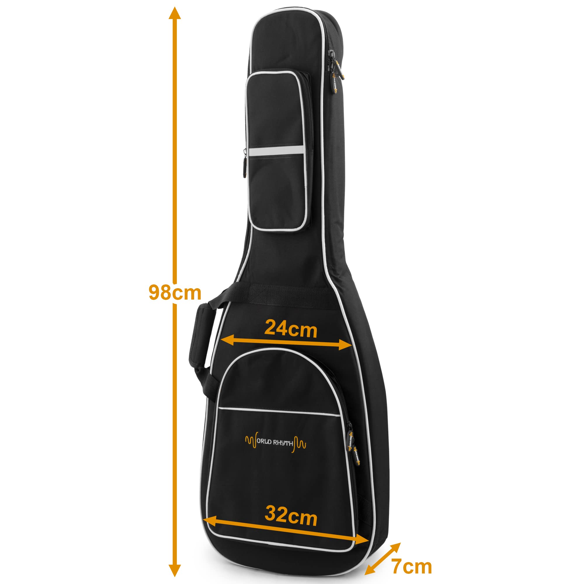 World Rhythm WR-108 Borsa imbottita per chitarra elettrica full size. Dotata di maniglia per il trasporto e spallacci a zaino