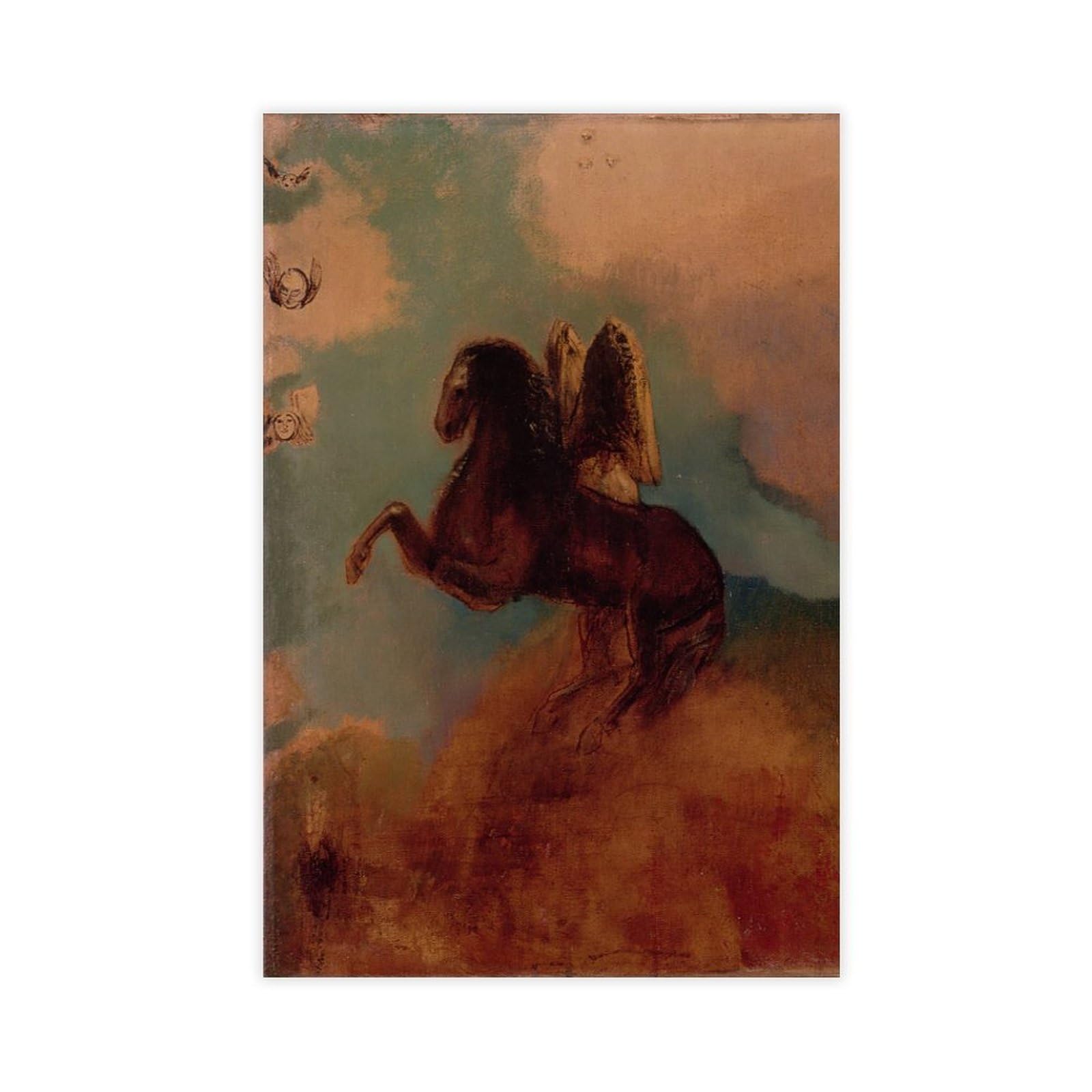 WCYB Pegasus, 1914 by Odilon Redon Prints Posters Prints Canvas Deco Paintings Wall Art Unframe 24" L X 36" W