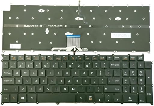 Keyboard for LG Gram 17Z90N 17Z90N-V 17Z90N-N 17U70P 17UD70P Laptop | Replacement 17U70P 17U70P-P 17UD70P US Backlit Keyboard, Gram 17Z90N 17Z90N-V 17Z90N-N 17Z90N-R.AAC8U1 Keyboard Replacement