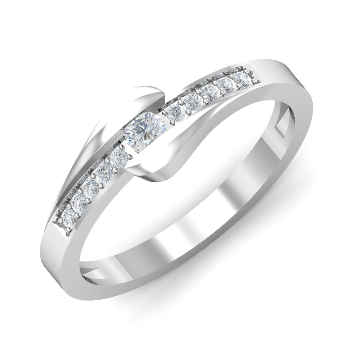 18KT White Gold Splendour Ring for Women-image-15