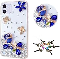 Vista 13 de STENES Sparkle - Funda para teléfono compatible con Samsung Galaxy Z Flip 2 5G - Elegante - Funda 3D hecha a mano para parejas, ciervos, mariposas