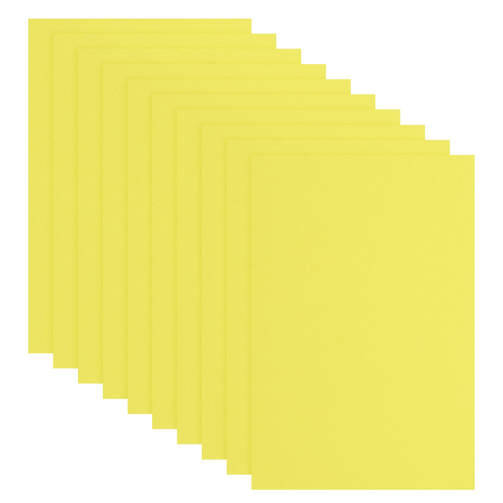 sourcing map 10 Pcs Yellow EVA A4 Foam Sheets Crafts, 12 x 8 Inch Foam Paper for DIY Crafts Project Classroom Scrapbook Art Cards Home Office Decoration (2mm Thick)