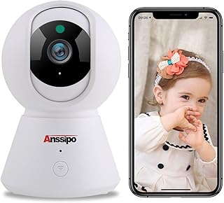 Indoor WiFi Security Camera, 1080P 2.4GHz IP Smart Home Surveillance Cameras, Baby Monitor with 2 Way Audio, Motion Detection, Clear Night Vision, Auto Tracking